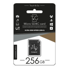 Карта пам'яті microSDXC (UHS-3) T&G 256GB class 10 з адаптером