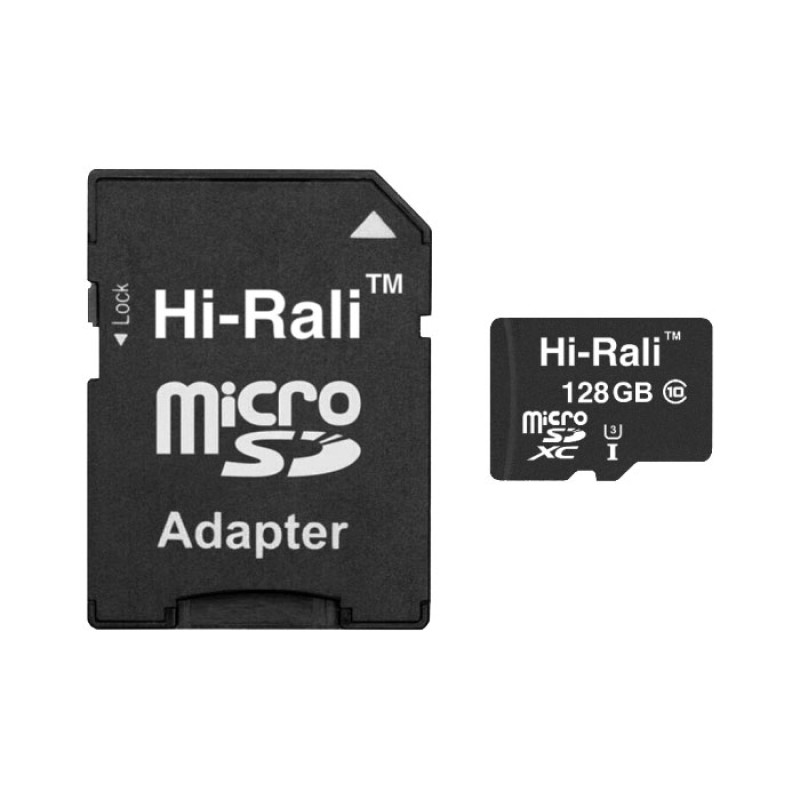 Карта пам’яті microSDXC (UHS-3) HI-RALI 128GB class 10 (з адаптером)