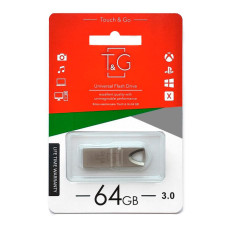 Накопичувач 3.0 USB 64GB T&G металева серія 117 срібло