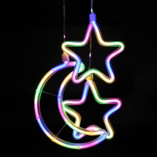 Xmas гірлянда Copper curtain ball lamp 9M-1 Мультицветная Місяць 5 Зірка 4 3M*0.7M