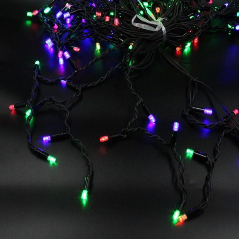Xmas гірлянда LED 120 3.3Line Short curtain(Бульбашки/Бахрома) M-2 Мультицветна 5 M Вул.