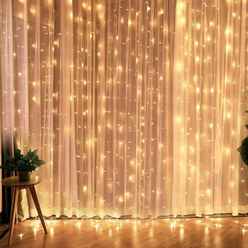 Xmas гирлянда LED (Водопад 3M*3M) 480-WW Тёплый белый