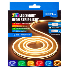 LED стрічка силіконова, зелене світло NEON GREEN 2м, IP65, DC5V USB