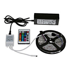 Світлодіодна RGB LED-стрічка HM-2 SMD5050 з пультом та адаптером, 5м у силіконі