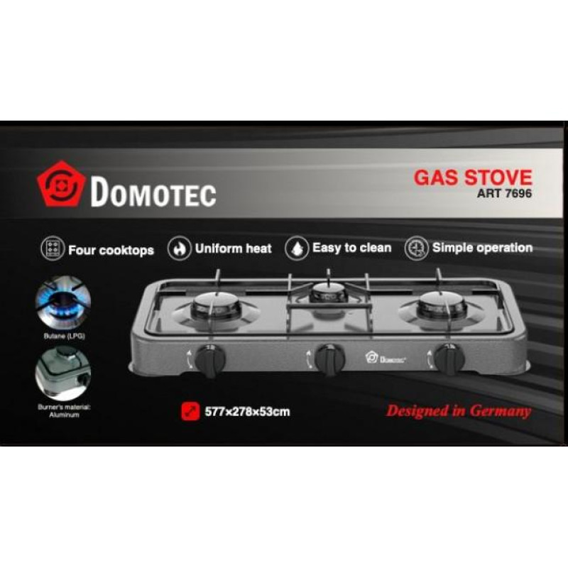 Газова Плита Domotec MS 6603 (3 конфорки)