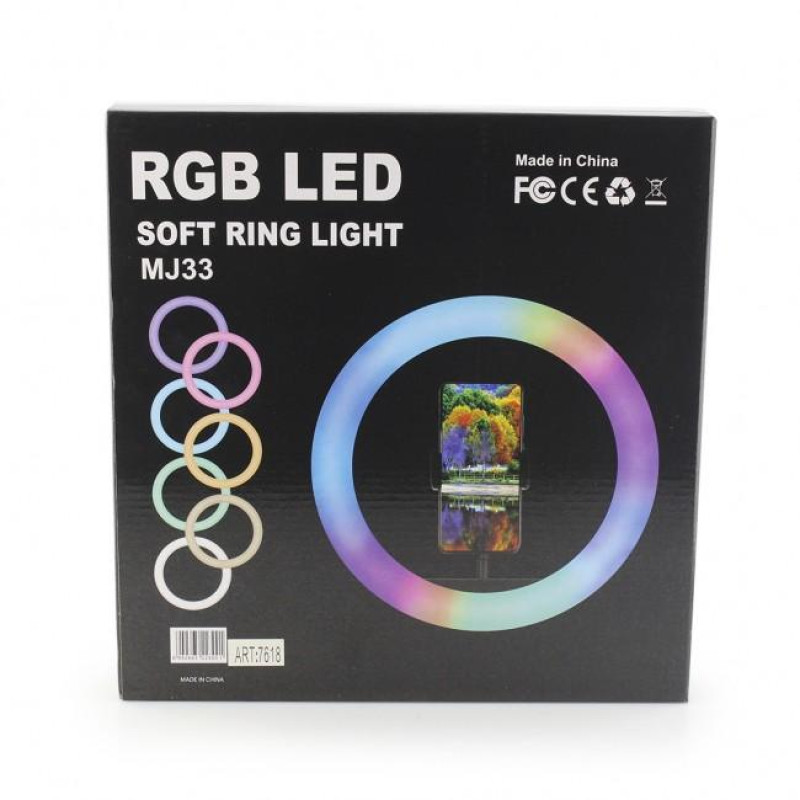 Кільцева LED RGB SP12 лампа USB 30cm для селфі 12" MJ30 RING LIGHT