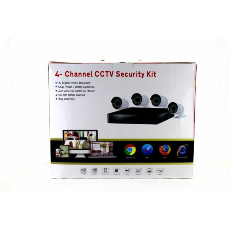 Набір відеоспостереження, відеореєстратор + 4 камери на 2mp. DVR KIT D001