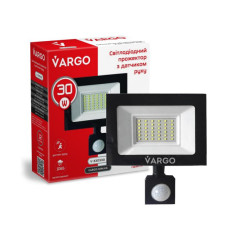 LED прожектор VARGO 30W 6500k 2700lm з датчиком руху