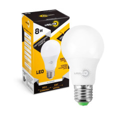 LED лампа UNILITE A60 8W E27 4000K