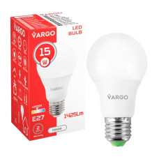 LED лампа VARGO A65 15W E27 1425lm 4000K