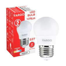 LED лампа VARGO G45 5W E27 475lm 4000K