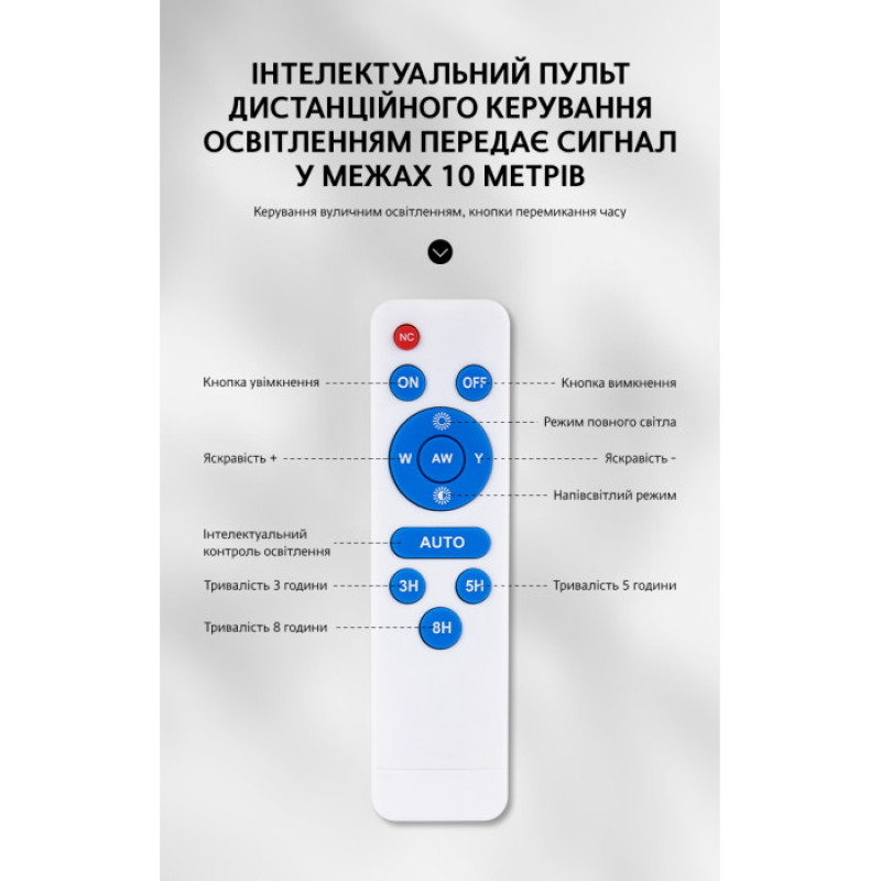 LED Прожектор VARGO 100W акумуляторний з сонячною панеллю