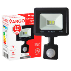 LED прожектор VARGO 10W 6500k 900lm з датчиком руху