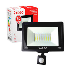 LED прожектор VARGO 50W 6500k 4500lm з датчиком руху