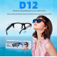 Розумні окуляри Smart Glasses D12, Bluetooth, Touch control, Voice wake-up, Remote camera