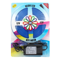 Стрічка Силіконова LED NEON Синя 5M Blue 12V-220V