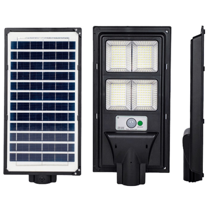 Вуличний акумуляторний світильник UNILITE 60W 6500K із сонячною зарядкою та датчиком руху