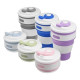 Складана силіконова склянка з кришкою Collapsible Coffee Cup 350ml