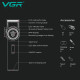Аккумуляторная машинка для стрижки (clipper) VGR V-001 BLACK, 10 насадок, 9000 RPM, 4600 mAh, LED light, LED display оптом в Украине