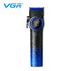 Акумуляторна машинка для стриження (clipper) VGR V-001 BLUE, 10 насадок, 9000 RPM, 4600 mAh, LED light, LED display