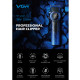 Акумуляторна машинка для стриження (clipper) VGR V-001 BLUE, 10 насадок, 9000 RPM, 4600 mAh, LED light, LED display