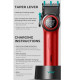 Акумуляторна машинка для стриження (clipper) VGR V-001 RED, 10 насадок, 9000 RPM, 4600 mAh, LED light, LED display