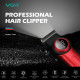 Акумуляторна машинка для стриження (clipper) VGR V-001 RED, 10 насадок, 9000 RPM, 4600 mAh, LED light, LED display