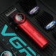 Акумуляторна машинка для стриження (clipper) VGR V-001 RED, 10 насадок, 9000 RPM, 4600 mAh, LED light, LED display
