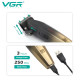 Акумуляторна машинка для стриження (clipper) VGR V-003 GOLD, 6 насадок, TURBO режим 9000 RPM, керамічне лезо, LED display