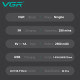 Акумуляторна машинка для стриження (clipper) VGR V-003 GREEN, 6 насадок, TURBO режим 9000 RPM, керамічне лезо, LED display
