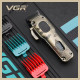 Акумуляторна машинка для стриження (clipper) VGR V-027, 8 насадок, 7000 RPM, 2600 mAh, LED display