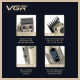 Акумуляторна машинка для стриження (clipper) VGR V-027, 8 насадок, 7000 RPM, 2600 mAh, LED display