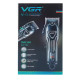 Акумуляторна машинка для стриження (clipper) VGR V-051, 4 насадки, 2500 mAh, LED display