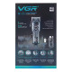 Акумуляторна машинка для стриження (clipper) VGR V-051, 4 насадки, 2500 mAh, LED display