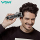 Акумуляторна машинка для стриження (clipper) VGR V-051, 4 насадки, 2500 mAh, LED display