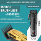 Акумуляторна машинка для стриження (clipper) VGR V-138 GOLD, 4 насадки, 7000 RPM, 2500 mAh, LED display