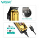 Акумуляторна машинка для стриження (clipper) VGR V-138 GOLD, 4 насадки, 7000 RPM, 2500 mAh, LED display