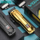 Акумуляторна машинка для стриження (clipper) VGR V-138 GOLD, 4 насадки, 7000 RPM, 2500 mAh, LED display