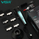 Акумуляторна машинка для стриження (clipper) VGR V-270, 6 насадок, 9000 RPM, 2500 mAh, LED display