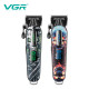Акумуляторна машинка для стриження (clipper) VGR V-279 GREEN, 6 насадок, 9000 RPM, 2500 mAh, LED display