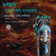 Акумуляторна машинка для стриження (clipper) VGR V-279 RED, 6 насадок, 9000 RPM, 2500 mAh, LED display