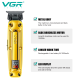 Акумуляторна машинка для стриження (clipper) VGR V-904 GOLD, 4 насадки, 2000 mAh, LED display