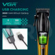 Акумуляторна машинка для стриження (clipper) VGR V-273 GOLD, 6 насадок, 8000 RPM, 3000 mAh, LED display