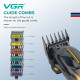 Акумуляторна машинка для стрижки (clipper) VGR V-026 GOLD, 6 насадок, 9000 RPM, LED display