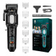 Акумуляторна машинка для стрижки (clipper) VGR V-600 BLACK, 6 насадок, регулятор висоти, LED display, 7000 RPM