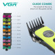 Акумуляторна машинка для стрижки (clipper) VGR V-880C BLACK, EXTERNAL ROTOR MOTOR, MIM BLADE, 11 насадок, док-станція