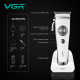 Акумуляторна машинка для стрижки (clipper) VGR V-880C WHITE, EXTERNAL ROTOR MOTOR, MIM BLADE, 11 насадок, док-станція