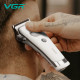 Акумуляторна машинка для стрижки (clipper) VGR V-880C WHITE, EXTERNAL ROTOR MOTOR, MIM BLADE, 11 насадок, док-станція