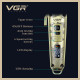 Акумуляторна машника для стриження (clipper) VGR V-005, 8 насадок, LED display