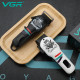 Акумуляторна машинка для стриження (clipper) VGR V-699 BLACK, 4 насадки, LED display